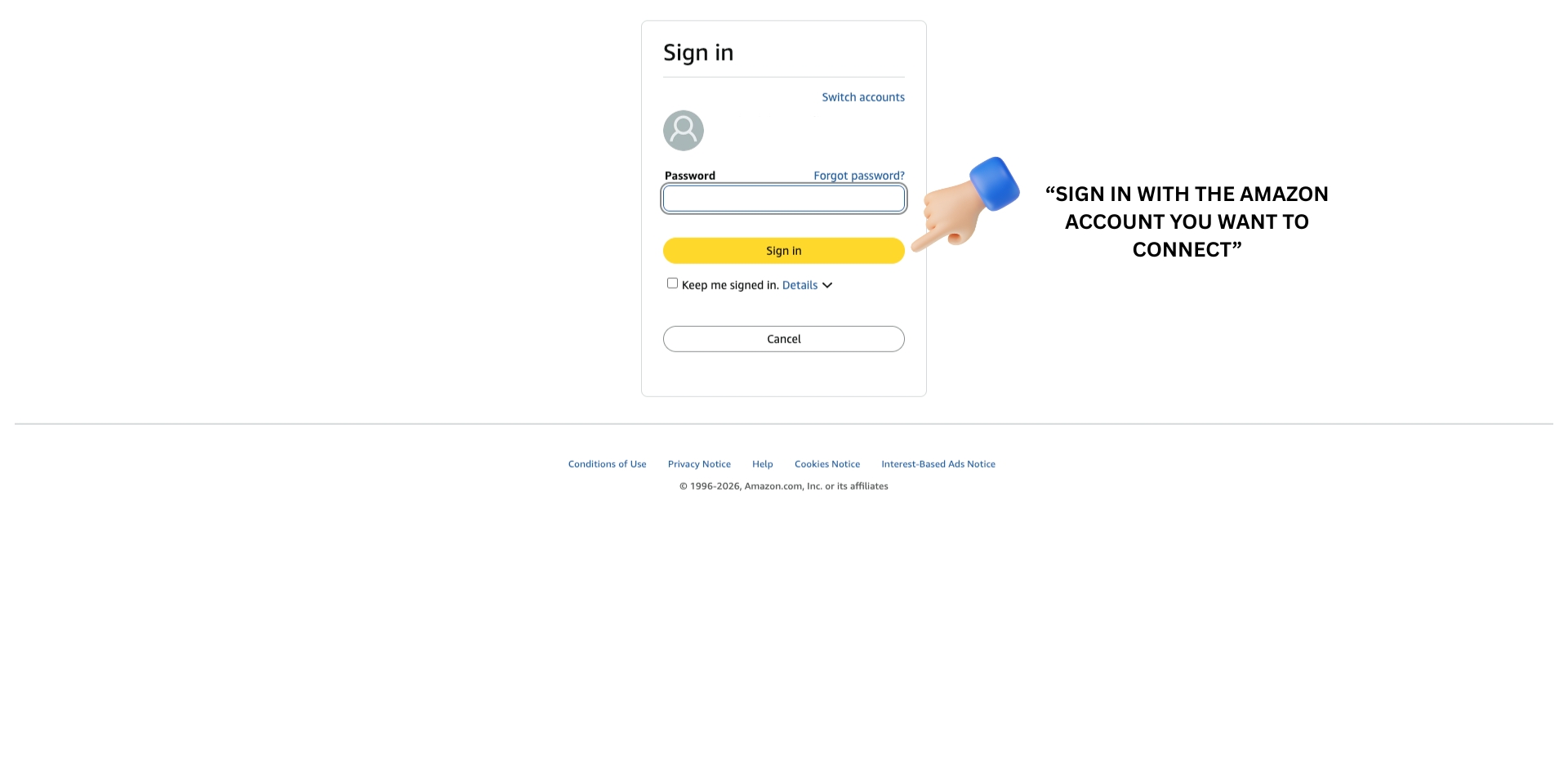 Amazon Sign in page - Enter your Amazon Seller account password