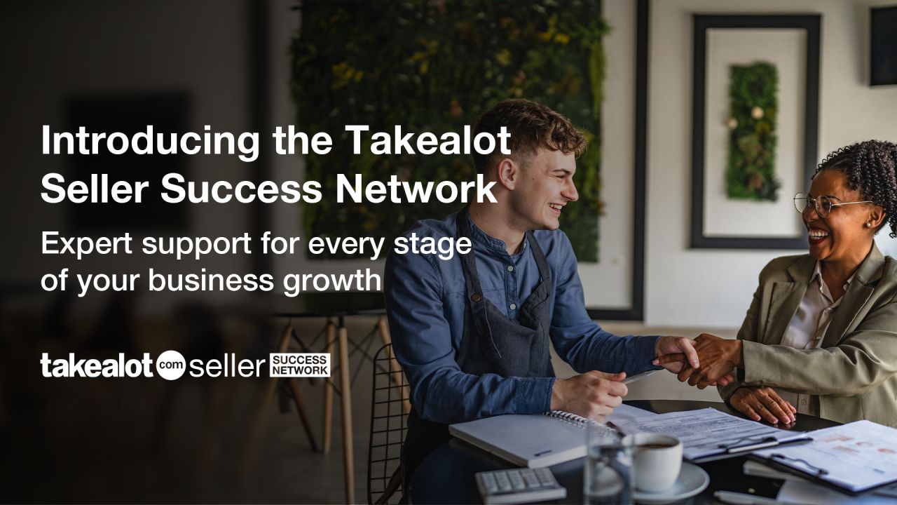 Takealot Seller Success Network directory showing TSeller as an approved Apps and Seller Portal Integration partner