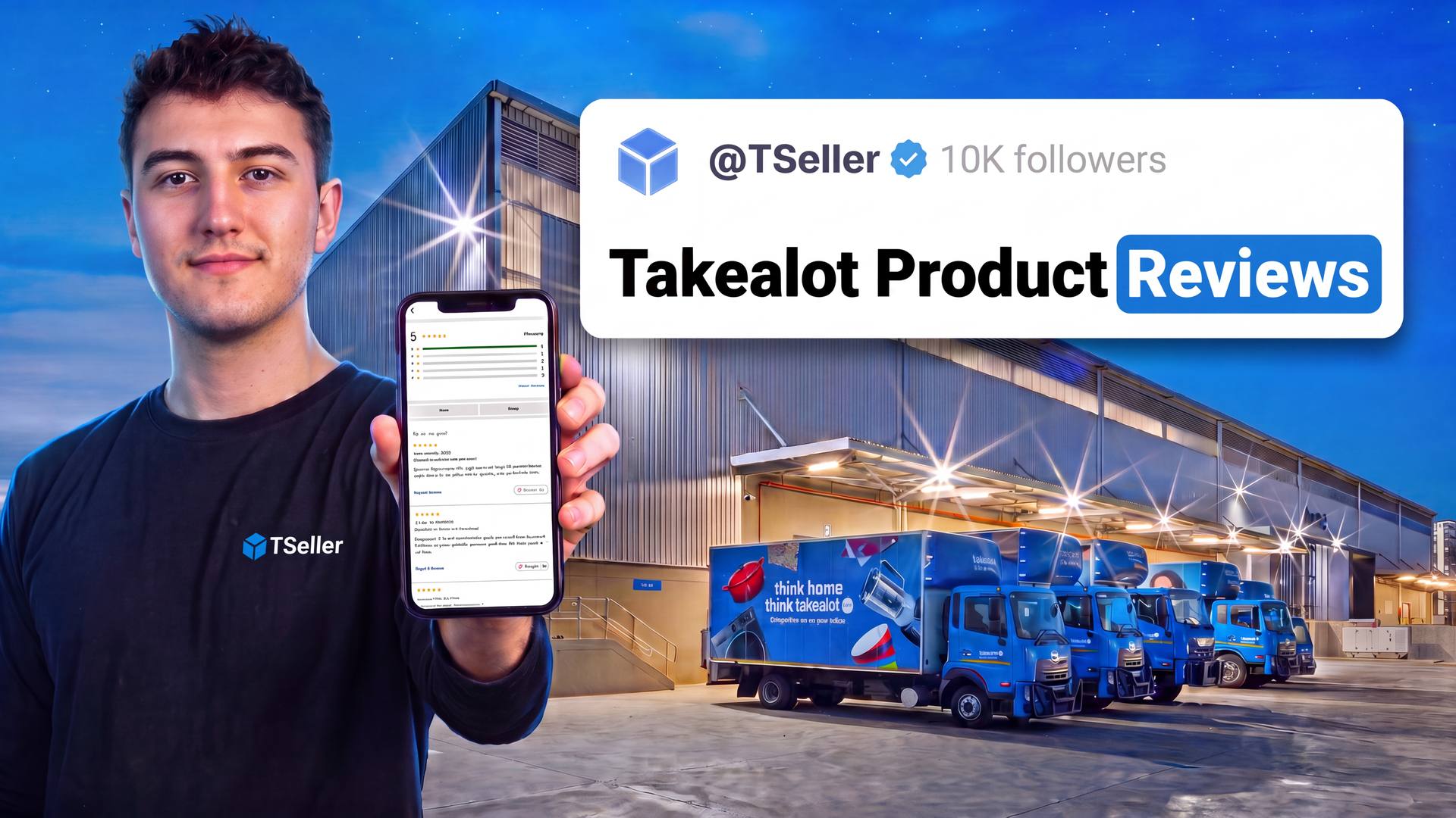 TSeller Takealot product reviews — read every review across your whole Takealot catalogue from one page, with review rate, total and recent reviews, a clickable rating distribution, the complaint and praise themes customers repeat most often, and a live review feed so you can catch faults before they turn into returns in South Africa