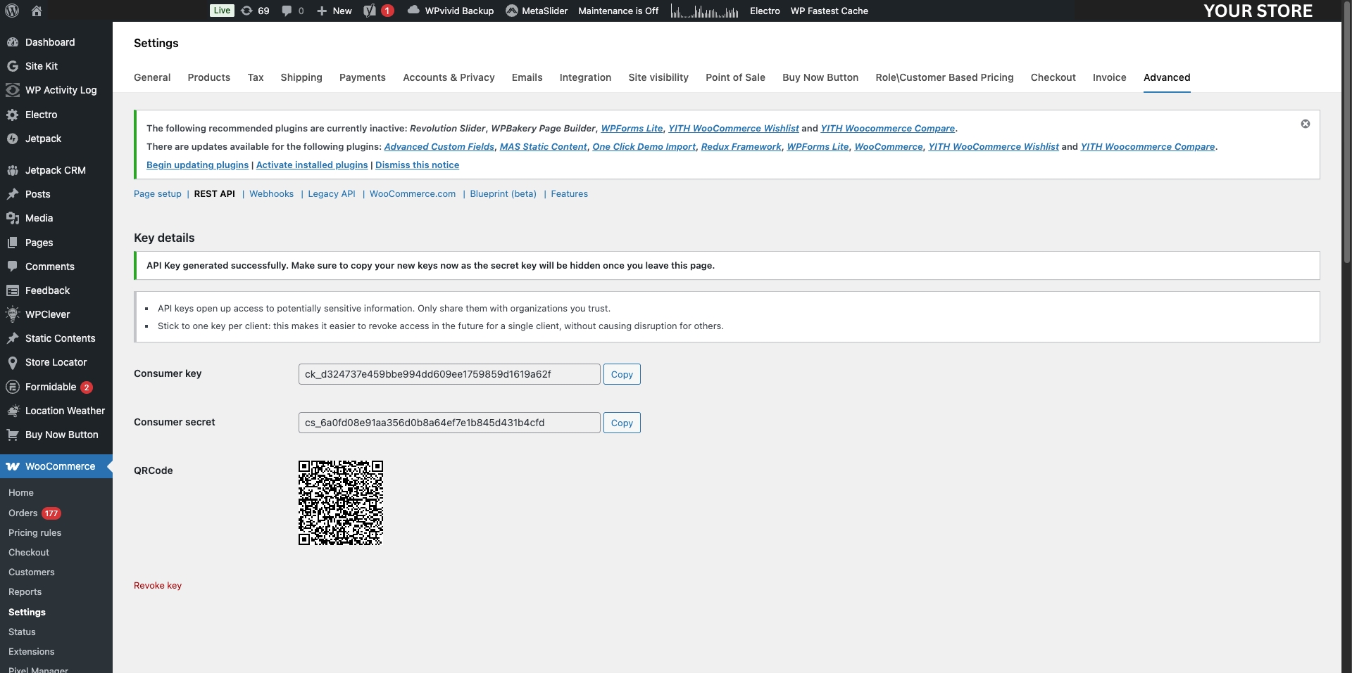 Copy Consumer Key and Consumer Secret