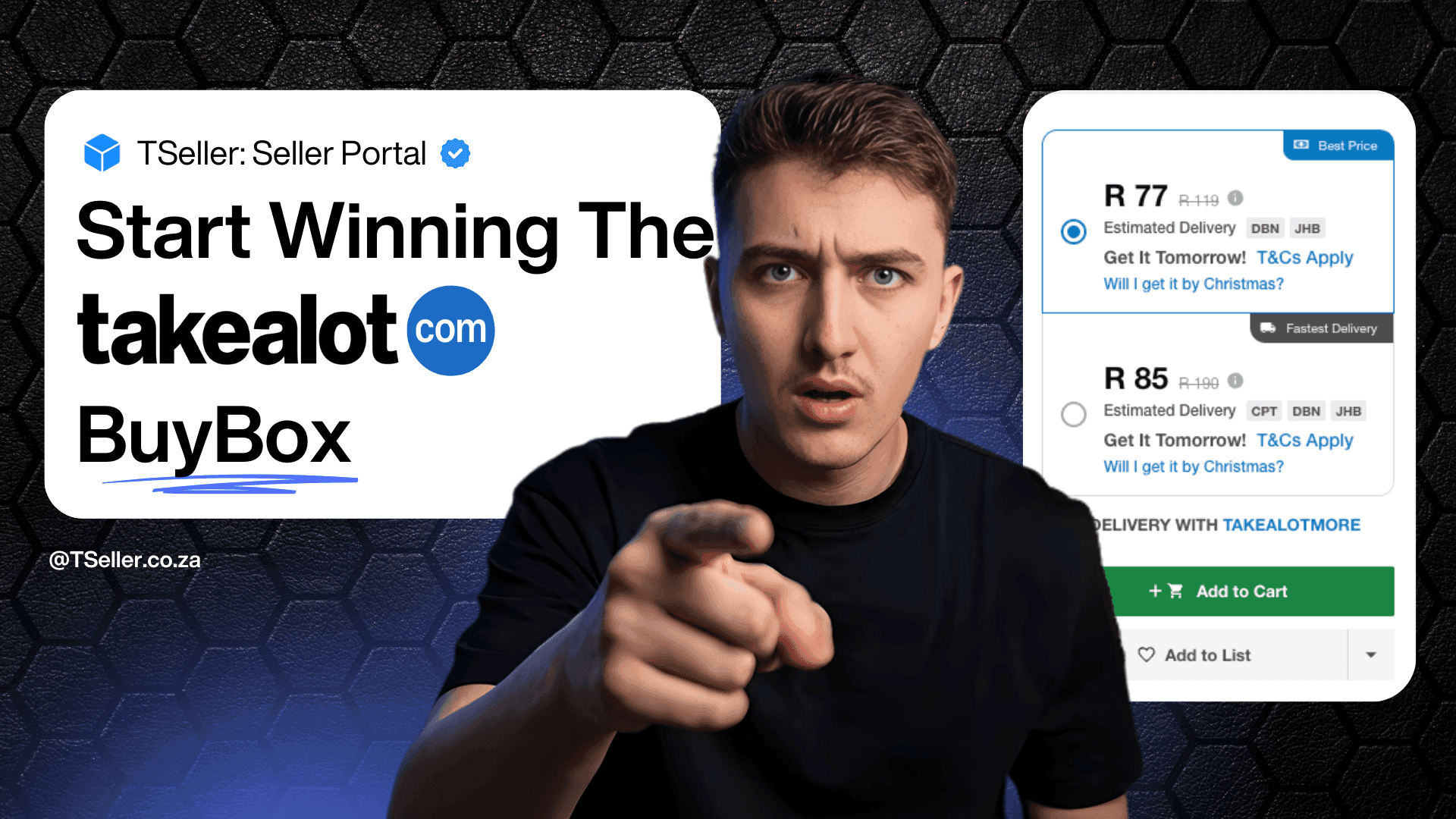 Takealot Buy Box winning strategies explained — how to outprice competitors, improve seller metrics, and win more Buy Boxes using TSeller repricing